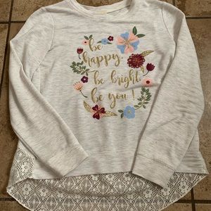 pretty “be happy, be bright, be you” long sleeve
